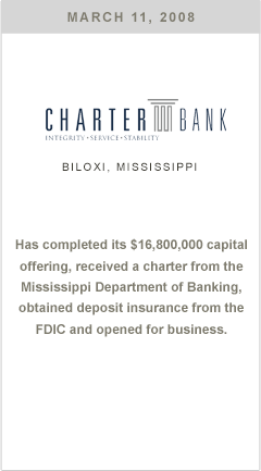 Charter Bank...