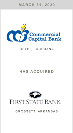 Commercial Capital bank has acquired First State Bank.