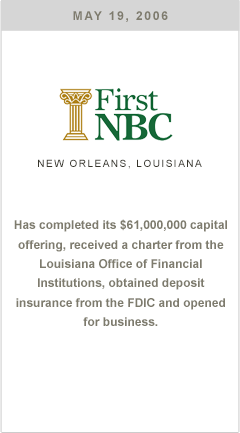 First NBC Bank...